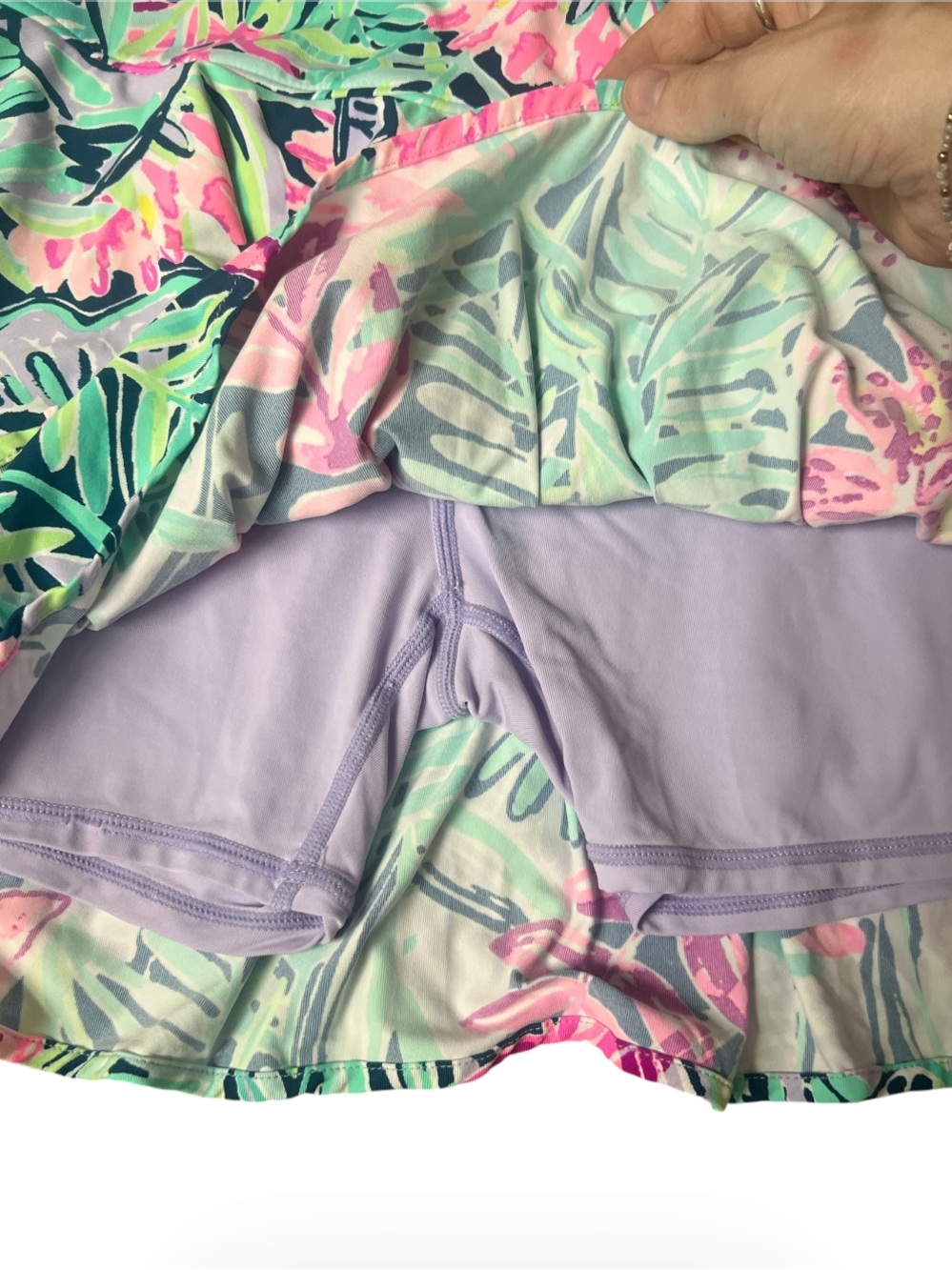 Lilly Pulitzer Luxletic Women’s Floral Print Skirt Small Athletic Golf Tennis - Picture 4 of 5